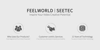 FEELWORLD F5 PRO V4 6" 3D LUT Touchscreen Monitor 4K HDMI I/O High-Res Rec.709 Aux Power Multiple Mounting Options