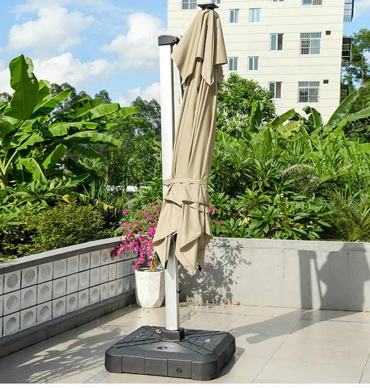 LED Roman Umbrella, Sunshade, Rainproof, UV Protection,Thickened Material, Aluminum Alloy Columns, Rotatable, Outdoor Umbrella