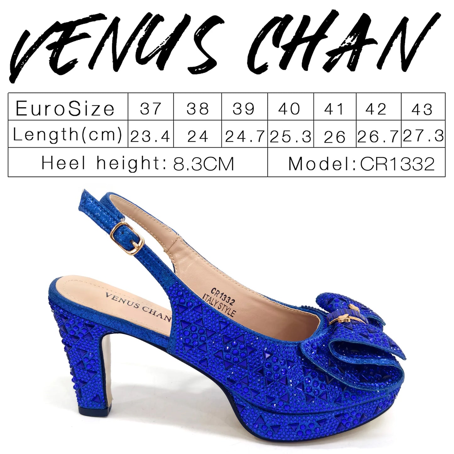 Venus Chan 2026 Women’s Italian Gold High Heels with Rhinestone Detail & Matching Bag Set - Stylish Pointed Toe Design