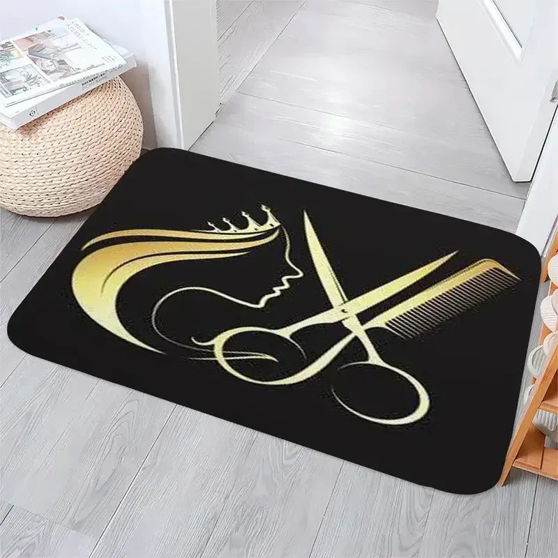Barber Shop Sign Entrance Doormat Decor Non-Slip Welcome Mats for Home Kitchen Washable Bathroom Floor Mat Balcony Rugs