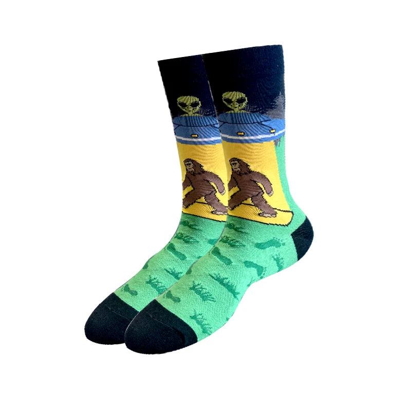 2023 New Anime Marvel Men Socks Long Sock Men‘s Knee-High Couples cosplay Sock Personality Hip Hop Harajuku Funny Sock for Women