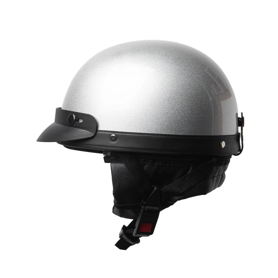 Retro Leather Motorcycle Helmets For Men Women Vintage Moto Half Helmet With Goggles Four Seasons Riding Scooter Capacetes