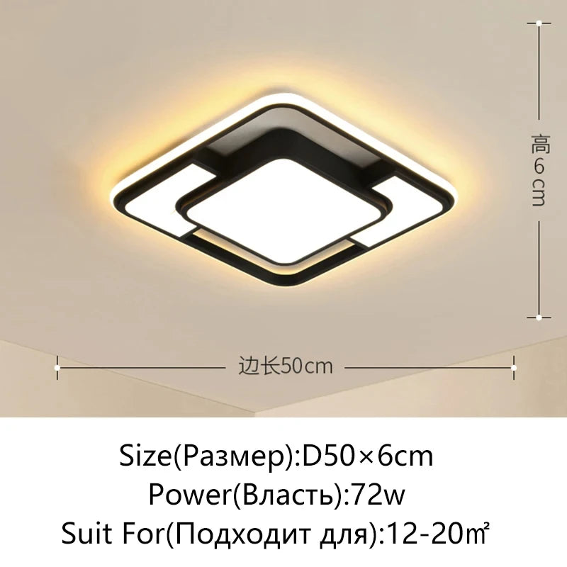 Modern LED Ceiling Light Minimalist Bedroom Lamp Home Decor Ceiling Chandelier Children's Room Lustre Living Room Lights Fixture
