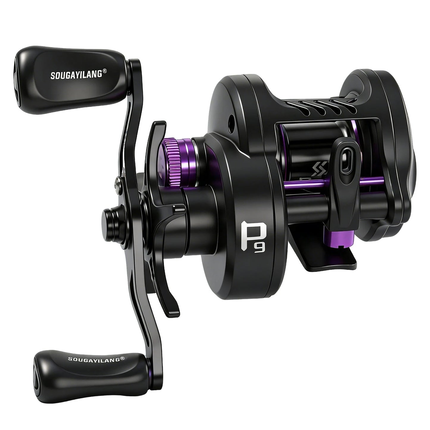 Sougayilang P9-DC Round Baitcasting Reel Electronic DC Brake System 7.2:1 Gear Ratio Ultralight Casting Fishing Reel Saltwater