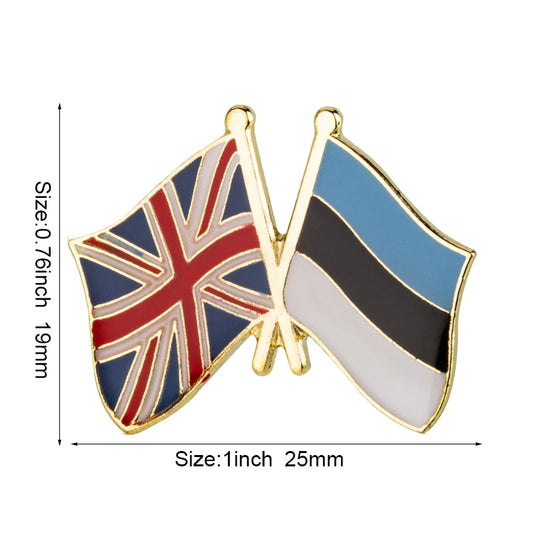 10pcs a lot U.S.A & Progress Pride Friendship Flag Metal Lapel Pin Flag Pin Badge
