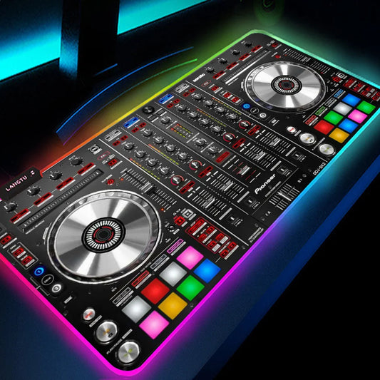 Pioneer Dj Controller Backlit Mat Table Rubber Pads Complete Rgb Large Mouse Pad Setup Decoration Office Accessories Mousepad XL