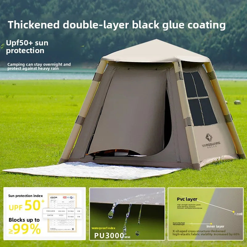 Outdoor Camping Fully Automatic Waterproof Inflatable Tent Thickened Heavy Rain Gear