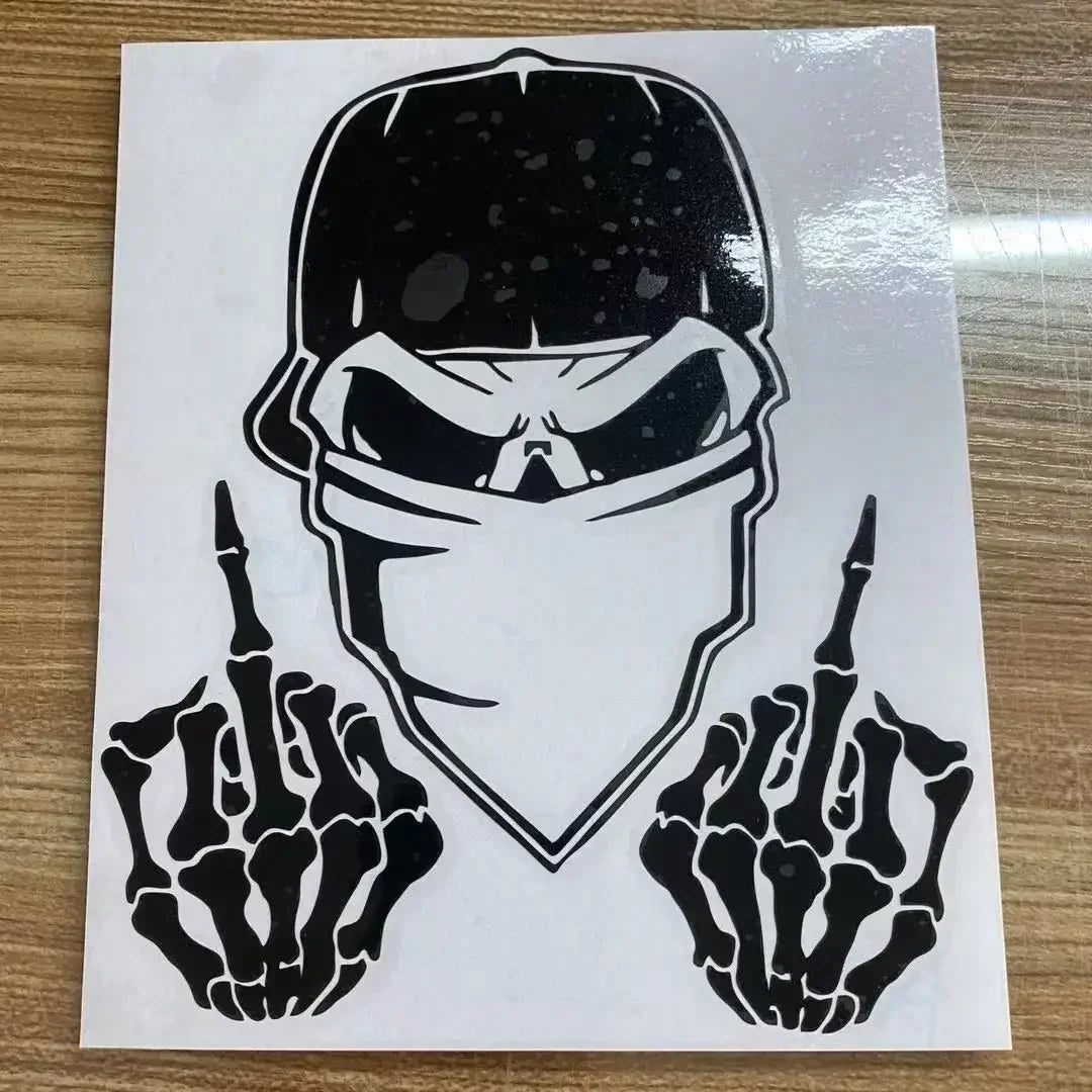 Car Sticker Car Window Decal Truck Outdoor Sticker Skull F U Middle Fingers Wicked Vinyl Decor Decals
