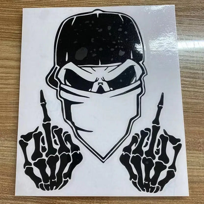 Car Sticker Car Window Decal Truck Outdoor Sticker Skull F U Middle Fingers Wicked Vinyl Decor Decals