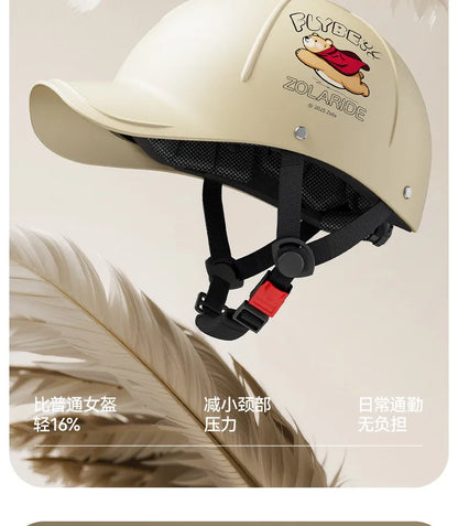 Breathable Summer Motorcycle Helmet 3C Certified Lightweight Baseball Cap Style Unisex Half Helmet