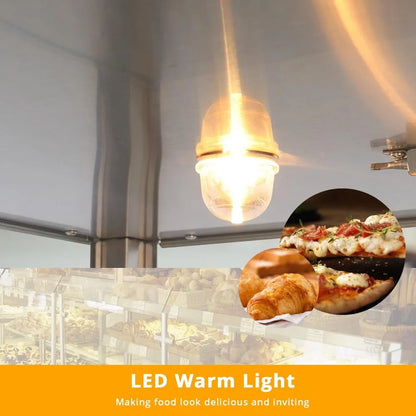 NEW 3-Tier Food Warmer, 800W Commercial Food Warmer Display Electric Countertop Food Pizza Warmer with LED Lighting -Hot Sale