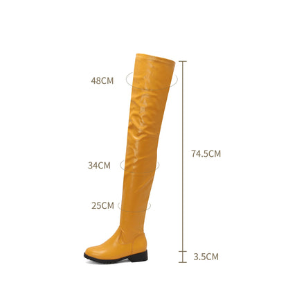 Winter New Plus Size 48 Women's Over The Knee Boots Thick Heel Long Tube Boots Platform Shoes