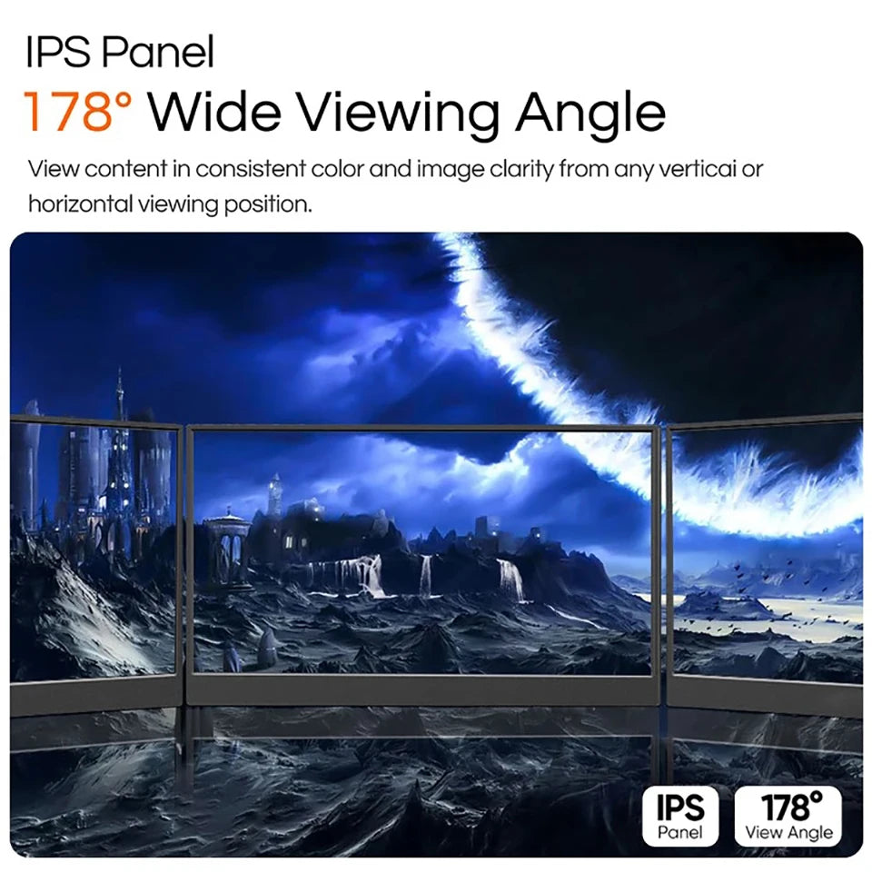 JSHIX 11.6 14 15.6 Inch Portable Monitor 1080P Full HD IPS Second Monitor for Gaming Laptop Phone Switch Xbox Sub Display Screen