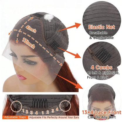 13x4 HD 613 Blonde Body Wave Lace Front Wig Human Hair with Baby Hair 180 Density Water Wave Lace Front Wigs Human Hair Glueless