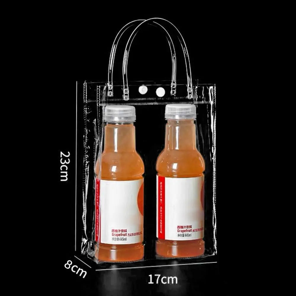 The New PVC Handbag Plastic Candy Bag Convenient Large Capacity Transparent Gift Jelly Bag Gift Bag School Work Daily Matching
