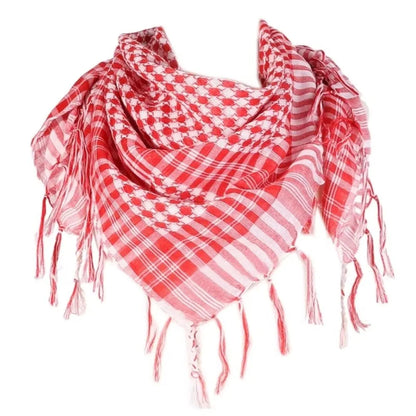 Large Arab Shemagh Headscarf with Tassel Costume Head Neck Scarf Bandana Keffiyeh for Men Women