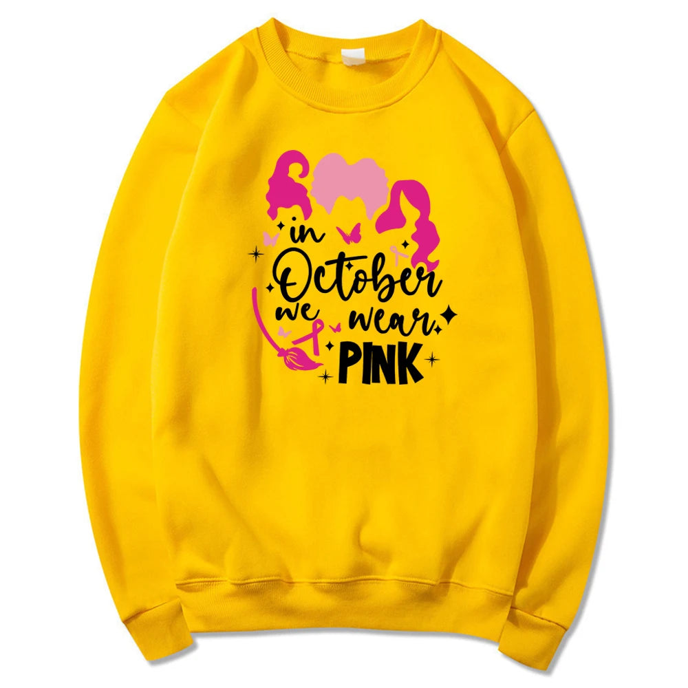 Breast Cancer Awareness Sweatshirt In October We Wear Pink Hoodie Pink Ribbon Sanderson Sister Sweatshirts Breast Cancer sweater