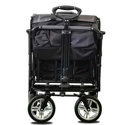 Outdoor Camping Vehicle with Shed, Multifunctional, Installation Free, Foldable Pole Camping Vehicle, Portable Shopping Cart