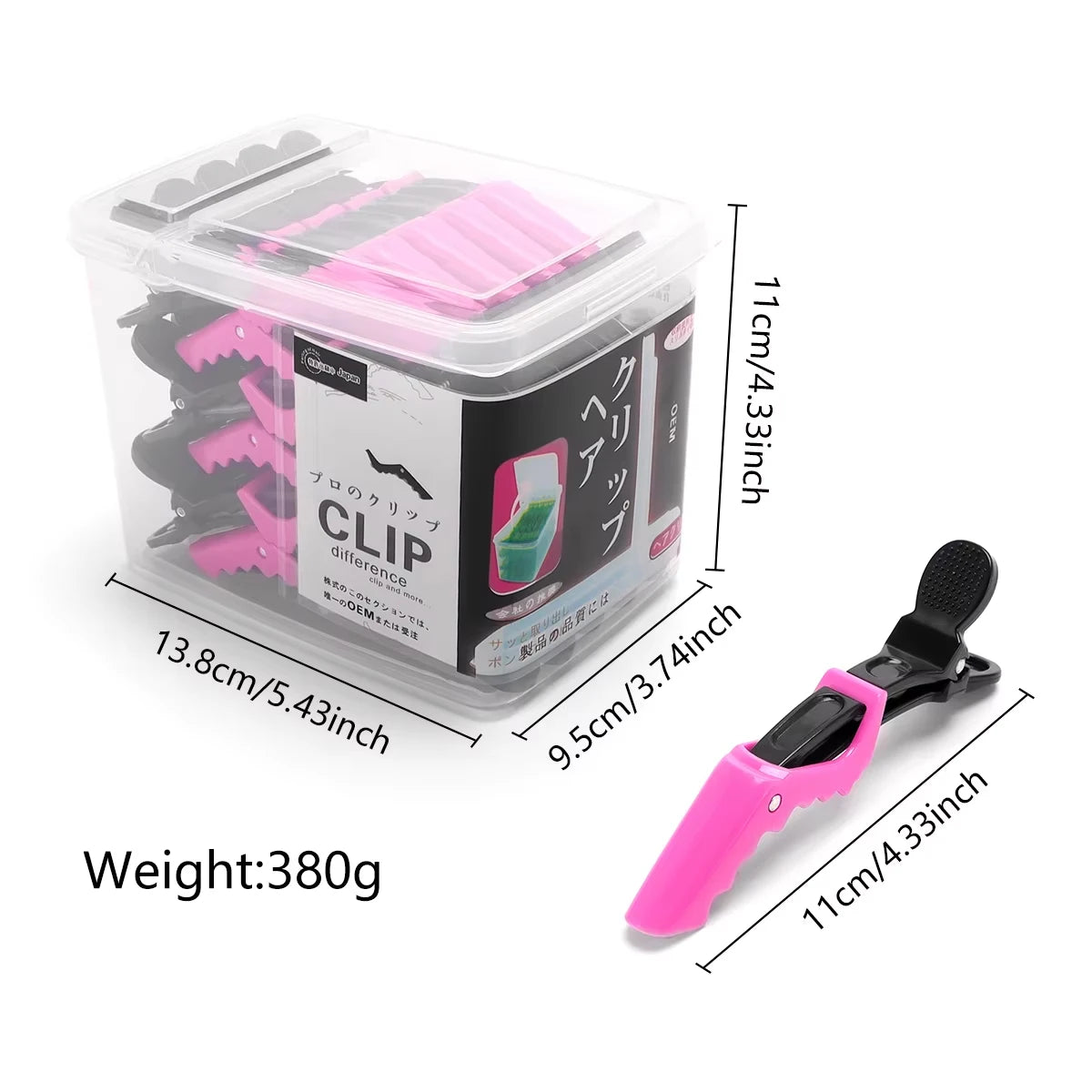 30pcs/box Hairdressing Plastic Crocodile Clip Wide Tooth Hairdressing Clip Portable Professional Salon Hairdressing Styling Tool