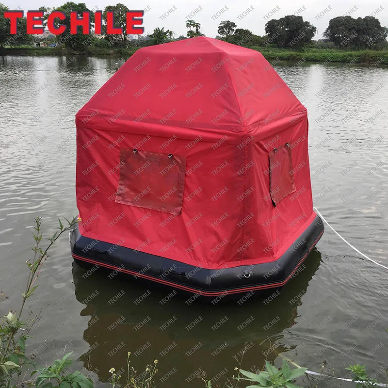 Inflatable Water Leisure Tent Inflatable Floating Camping Raft Tent