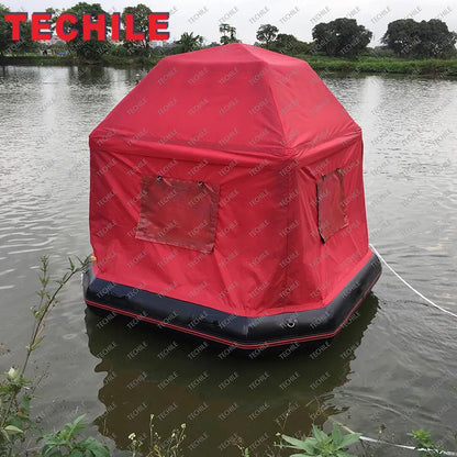Inflatable Water Leisure Tent Inflatable Floating Camping Raft Tent