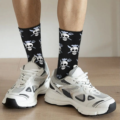 Fashion Men's Socks Harajuku Tony Tony Choppers Sock Luffys Zoros Trafalgar Law Anime Women's Socks Spring Summer Autumn Winter