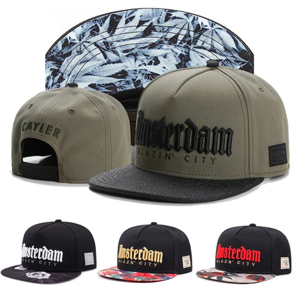 2025 Trendy Fashion New Flat brimmed Hat Men's Personalized HipHop Hat Women's Outdoor Leisure Cycling Sunshade Hat Baseball Hat