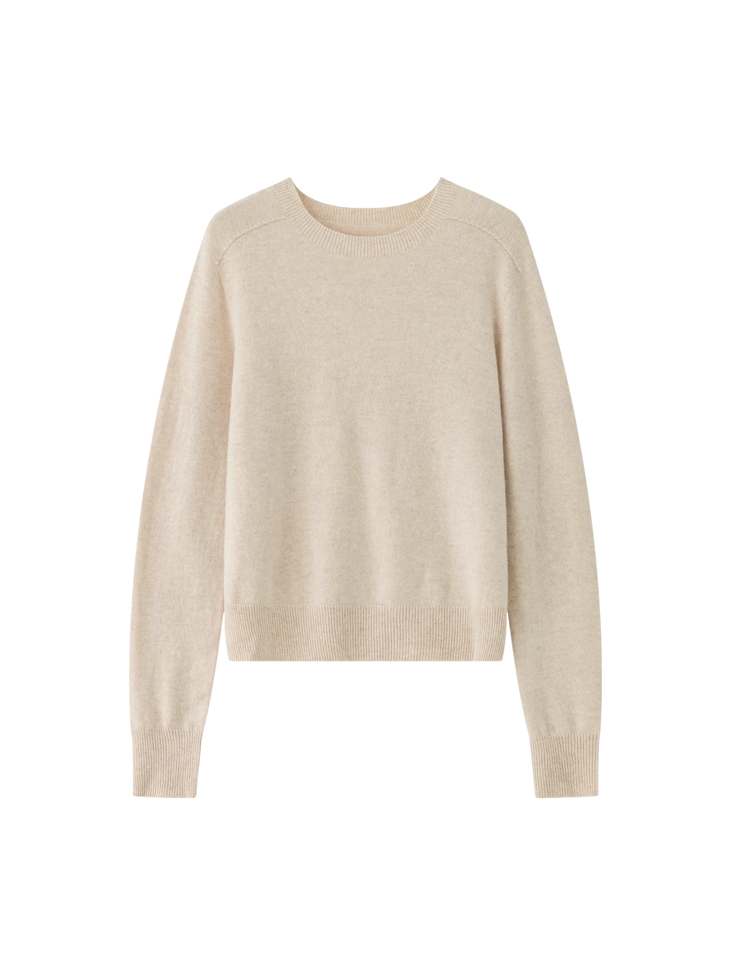 FSLE 100% Wool Seamless One-piece Knit Shirt Sweater For Women Autumn Winter New Design Wool Crew Neck Versatile Casual Sweater