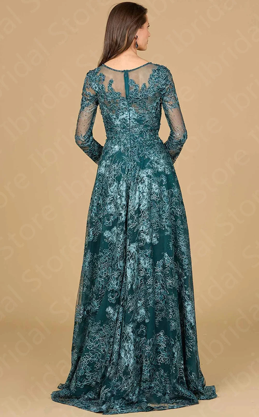 Vintage Dark Teal Mother Gowns for Wedding Women 2024 Lace Mother of the Groom Dress Long Sleeves Wedding Party Dresses Pink