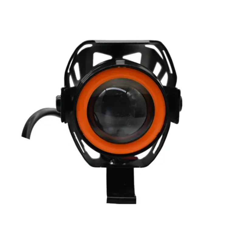 Super Bright Mini LED Motorcycle Headlight Work Light Angel Eye Headlamp Fog Spotlights Driving Lamp with ON/OFF Switch