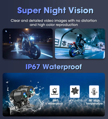 7 inch Motorcycle CarPlay Screen With TPMS GPS for Moto Navigation Display Screen Android Auto Digital Motorcycle Dashboard BT