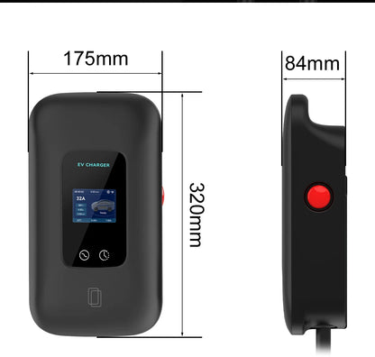 IPENGEN Type2 EV Charger Station 32A 7KW Charging Station 11KW 22KW 3Phase IEC 62196-2 EVSE Wallbox Smart Wireless APP Control