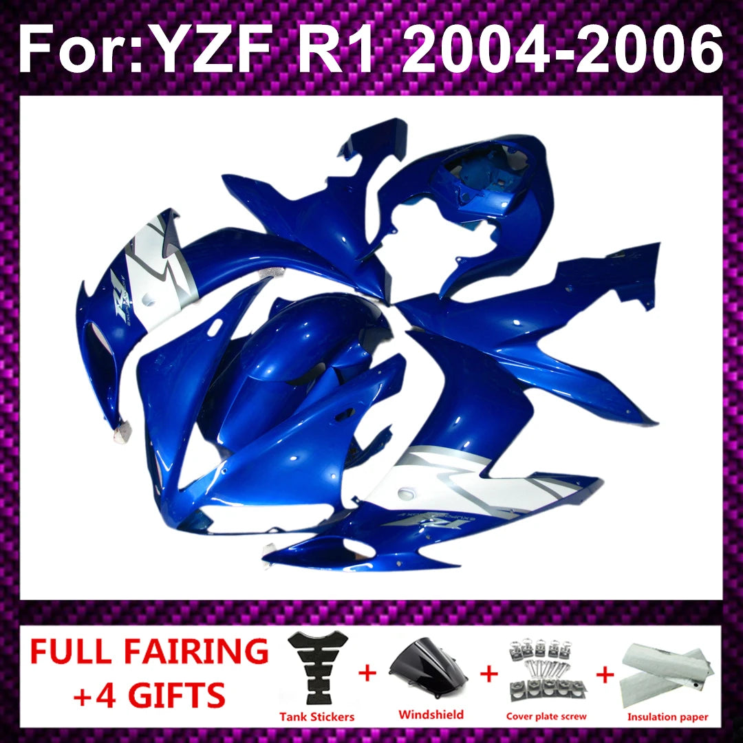 Motorcycle Fairing Kit ABS Plastic Body Injection Fairings Bodywork Bodykits For  R1 YZF1000 YZFR1 YZF-R1 2004 2005 2006