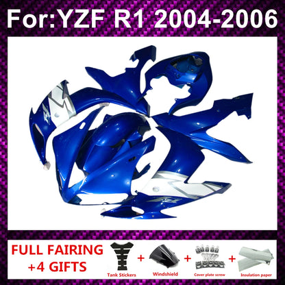 Motorcycle Fairing Kit ABS Plastic Body Injection Fairings Bodywork Bodykits For  R1 YZF1000 YZFR1 YZF-R1 2004 2005 2006