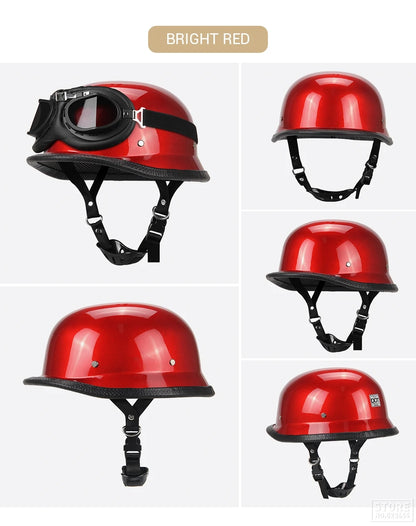 Motorcycle Helmet Half Face Helmet Capacete De Moto Retro Casco Moto German Vintage Moto Half Helmet Motorbike DOT Certification