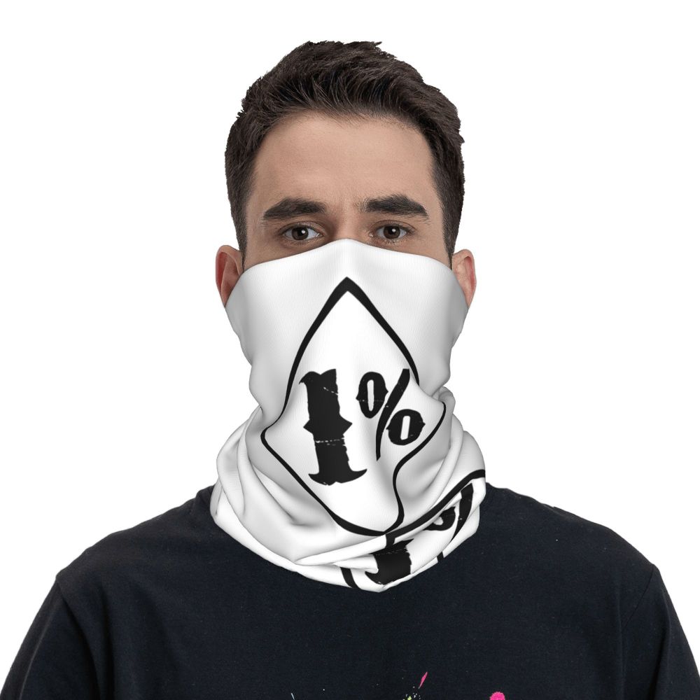 Custom 1 Percenter Essential Sons Bandana Neck Gaiter for Ski Camping Men Women Wrap Scarf TV Show Anarchy Headband Warmer