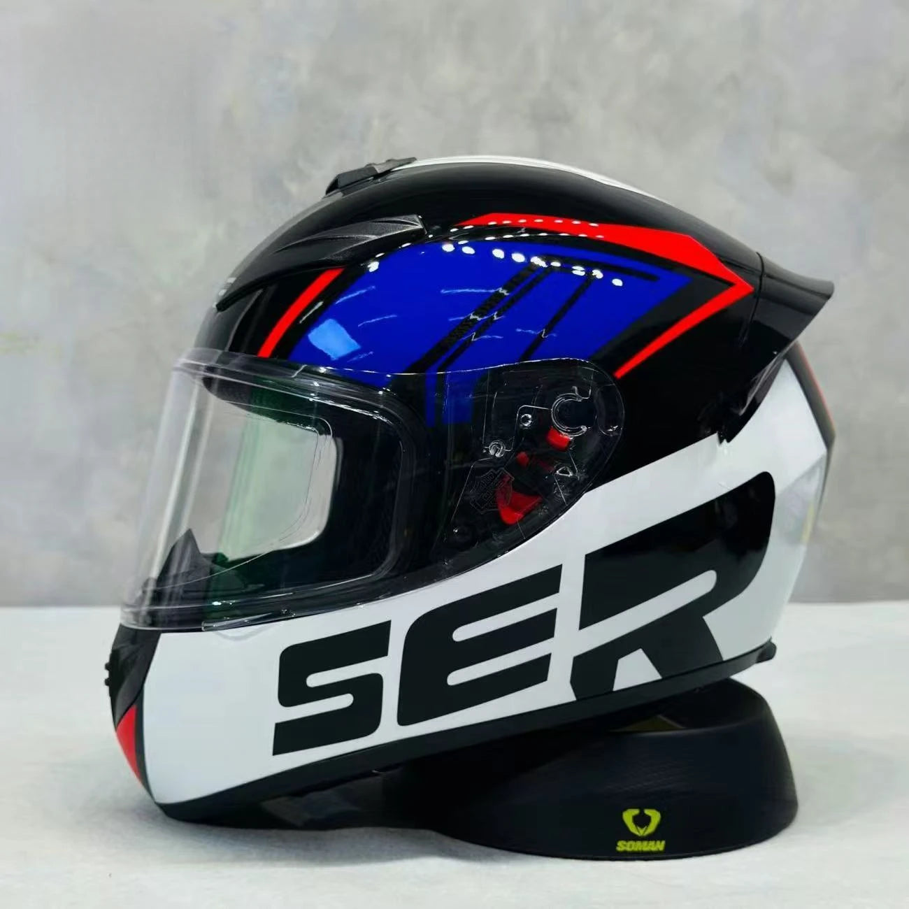 Unisex Design Little Turtle Model Full Face Motorcycle Helmet Reduces Wind Noise and Buffeting for Peaceful Riding All Seasons
