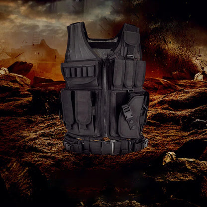 Multi-Pocket Swat Army Tactical Vest Jungle Combat Body Armor Vests Security Hunting Outdoor CS Game Airsoft Training Jacket