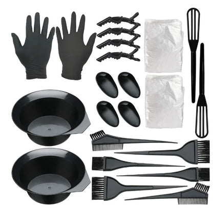 6pcs/set Professional Hair Coloring Kit for Barber Salon and Home Use - Includes Hairdressing Tools for Perfect Color Match and