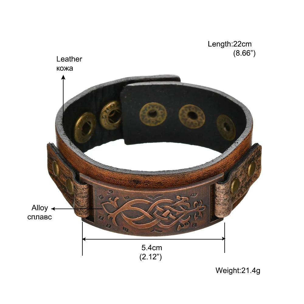Adjustable Bangle Gift Alloy Leather Wristband Punk Leather Wristband Handmade Punk Bangle For Fashion Accessory Rock Concerts