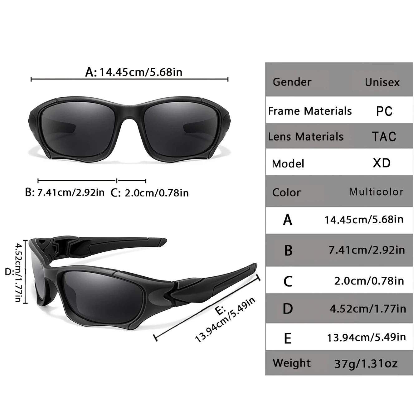 Polarized Sunglasses for Men Women Classic Camouflage Shades with UV Protection for Outdoor Driving Cycling Hiking Fishing