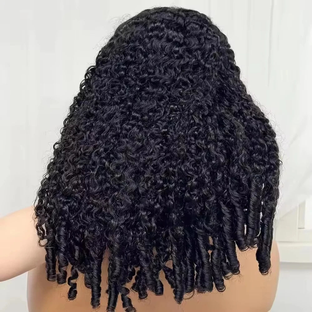 Half Wig Burmese Curly Glueless Human Hair Wigs With Drawstring Seamless Clip 250 Density Beginner Friendly Curly Wigs For Women