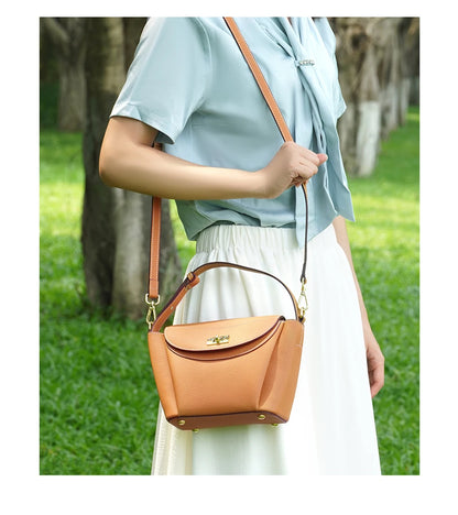 Zency Luxury Genuine Leather Tote Bag For Women Elegant High End Bag Shoulder Crossbody Handbag Top Handle Bags Noble Purple Bag