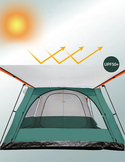 4 Person Camping Tent, Waterproof Large Family Tent, Premium Outdoor Shelter, Fit For RV, Heavy Duty Camping Equipment