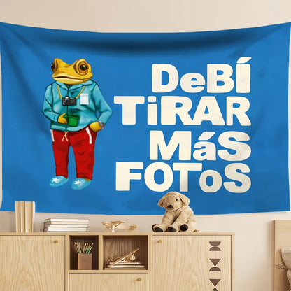 singer Bad b-Bunny DeBi TiRAR MaS FOToS d-dtmf flag Room Dorm Camping Party Art Style Garage Bar wall Picnic Decoration Banner