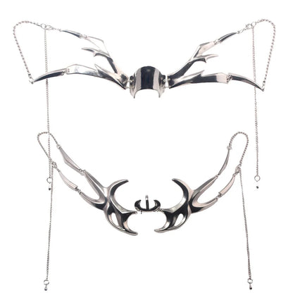 Punk Irregular Metal Mask Trendy Mechanical Bloodshed Mask For Women Men Halloween Ball Party Paty Mask Jewelry Accessories
