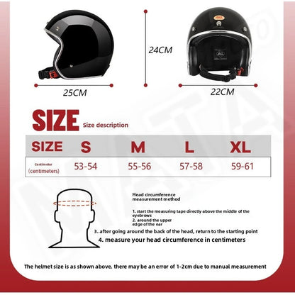 ECE DOT Approved Retro Motorcycle Helmet Open Face Moped 3/4 Vintage Low Profile Japanese Style Half Helmet Men Women Casco Moto