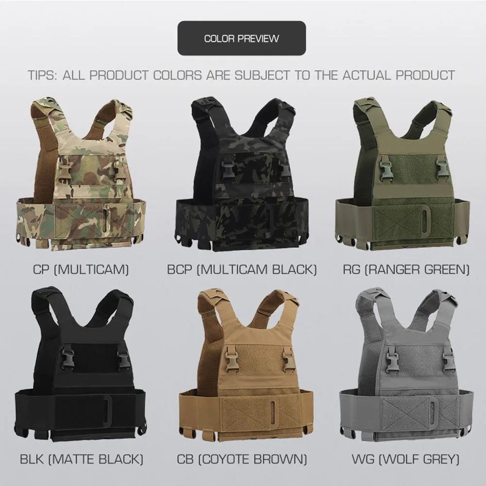 Tactical Vest Ferro FCPC Low Visibility Hunting Combat Plate Carrier 25MM Buckle Expansion CS Airsoft Games Multi-Mission Gear