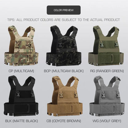 Tactical Vest Ferro FCPC Low Visibility Hunting Combat Plate Carrier 25MM Buckle Expansion CS Airsoft Games Multi-Mission Gear