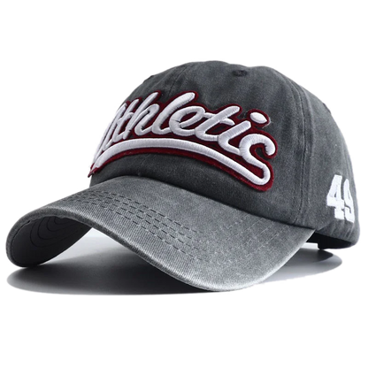 Athletic Letter Embroidery Baseball Cap Retro Washed Cotton Peaked Hat Hip Hop Trucker Dad Caps Fashion Sun Hats for Women Men